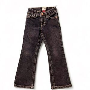 children place bootcut stretch denim  jeans toddler boys adjustable‎ strap SZ 4